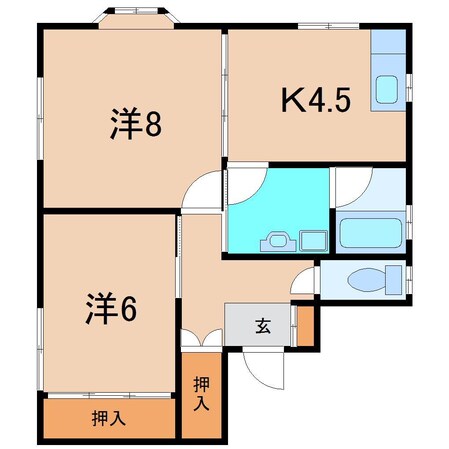 レスト３永井川Cの物件間取画像